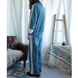 配色ワンポイント刺繍飾りステッチサイドラインスウェット セットアップ可能 | HOOK | 詳細画像2