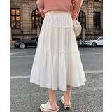 ティアードスカート ロングスカート フレアスカート | aimoha  | 詳細画像5 