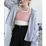 ボーダーカップ付きタンクトップ | aimoha | 詳細画像4