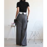 【aimohaオリジナル】3WAYサロペット タック入りワイドスラックス | aimoha | 詳細画像50