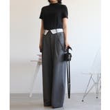 【aimohaオリジナル】3WAYサロペット タック入りワイドスラックス | aimoha | 詳細画像51