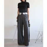 【aimohaオリジナル】3WAYサロペット タック入りワイドスラックス | aimoha | 詳細画像52