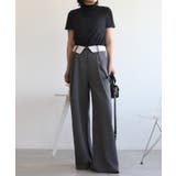 【aimohaオリジナル】3WAYサロペット タック入りワイドスラックス | aimoha | 詳細画像53