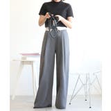 【aimohaオリジナル】3WAYサロペット タック入りワイドスラックス | aimoha | 詳細画像3