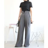 【aimohaオリジナル】3WAYサロペット タック入りワイドスラックス | aimoha | 詳細画像5