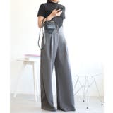 【aimohaオリジナル】3WAYサロペット タック入りワイドスラックス | aimoha | 詳細画像7