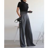 【aimohaオリジナル】3WAYサロペット タック入りワイドスラックス | aimoha | 詳細画像11