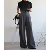 【aimohaオリジナル】3WAYサロペット タック入りワイドスラックス | aimoha | 詳細画像13