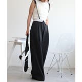 【aimohaオリジナル】3WAYサロペット タック入りワイドスラックス | aimoha | 詳細画像22