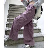 for girls アシンメトリービッグポケットカラーデニムカーゴパンツ | aimoha | 詳細画像11