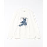 HOOK -original- かわいいネコパッチワーク刺繍フリンジスウェット | HOOK | 詳細画像8 