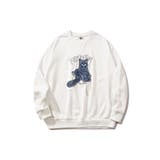 HOOK -original- かわいいネコパッチワーク刺繍フリンジスウェット | HOOK | 詳細画像2 