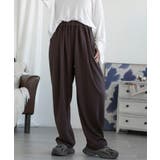 ブラウン | ウエストゴムスウェットパンツ | aimoha 