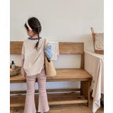 【aimoha-KIDS-】9分丈 セミフレアパンツ | aimoha kids | 詳細画像4