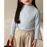 ブルー | 【aimoha-KIDS-】シワ感長袖トップス | aimoha kids
