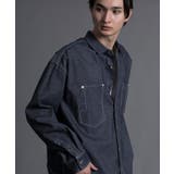 ネイビー | aimoha n_o MULTI POCKET DENIM SHIRT | aimoha men