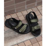 カーキ | 【shoes365】子供用 ダブルマジックテープ サンダル | aimoha kids