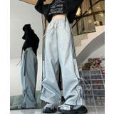 グレー | 【HOOK】for girls  サイドラインワイドスウェットパンツ | HOOK