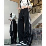 【HOOK】for girls  サイドラインワイドスウェットパンツ | HOOK | 詳細画像4 