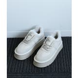 ホワイト | 【shoes365】中綿付き 厚底トレーニングシューズ | aimoha 