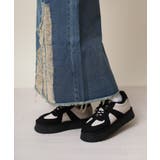 ブラック | 【shoes365】中綿付き 厚底トレーニングシューズ | aimoha 