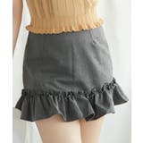 ダークグレー | 【Jasmine】フラワー柄ミニスカート | aimoha