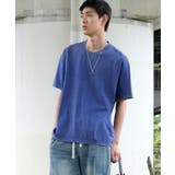 ブルー | HOOK -select- ベーシックウォッシュ半袖TEE Tシャツ | HOOK