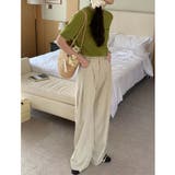 ベージュ | 【aimoha】ハイウエストタックスラックス | aimoha