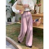 パープル | 【aimoha】ハイウエストタックスラックス | aimoha