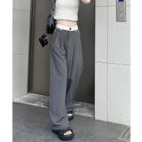 ダークグレー | ゆったりワイドパンツ | aimoha