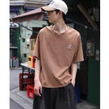 ブラウン | HOOK -original- 恐竜刺繍ウォッシュ半袖TEE【SS】 | HOOK