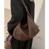 モカ | PUレザー大きめショルダーバッグ | aimoha 