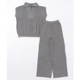 Banico ハーフジップフレンチスリーブサマーニット 涼感素材上下セットアップ | aimoha  | 詳細画像20