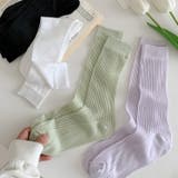 【mosox】薄手ストライプリブソックス3足セット | aimoha | 詳細画像1