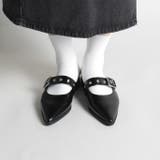 【shoes365】ベルトデザインスリッパ風パンプス 靴 シューズ | aimoha  | 詳細画像1 