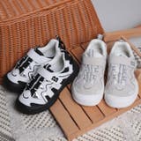 【shoes365】子供用多層パッチワークデザインスニーカー | aimoha kids | 詳細画像1