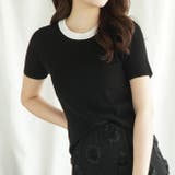 「Jasmine」バイカラーニット半袖Tシャツ レディース【SS】 | aimoha | 詳細画像19