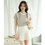 「Jasmine」バイカラーニット半袖Tシャツ レディース【SS】 | aimoha | 詳細画像12