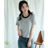 「Jasmine」バイカラーニット半袖Tシャツ レディース【SS】 | aimoha | 詳細画像17