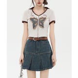 【HOOK】for girls アメカジバターフライプリントジップトップス【SS… | HOOK | 詳細画像18 