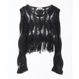 【HOOK】for girls  透かし編みフリンジサマーニット | HOOK | 詳細画像12 