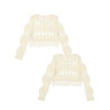 ライトベージュ | 【HOOK】for girls  透かし編みフリンジサマーニット | HOOK