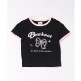 【HOOK】for girls リボンプリントリンガーtシャツ【SS】 | HOOK | 詳細画像7 