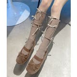 ベージュ2 | 「Jasmine」リボンソックス レディース Jasmine | aimoha 