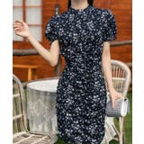 丈選べるスタンドカラー半袖パワショル花柄半袖ワンピース ドレス 韓国ファッション | aimoha | 詳細画像40