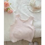 ピンク | 【aimoha-KIDS-】リボン刺繍タンクトップ【SS】 | aimoha kids