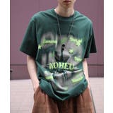 ダークグリーン | HOOK -select- ポッププリント半袖TEE Tシャツ【SS】 | HOOK