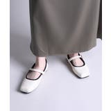 オフホワイト | 【shoes365】スクエアトゥのバックル付きパンプス | aimoha 