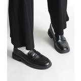 ブラック | 【shoes365】ミドルヒールローファー | aimoha