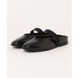 ブラック | 【shoes365】ゴムバンド付きスリッパー風パンプス 靴 シューズ | aimoha